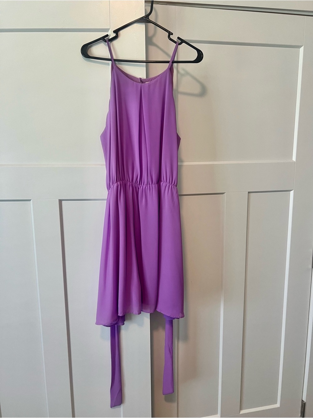 eesome Lilac Spaghetti-Strap Chiffon Dress